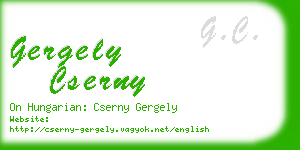 gergely cserny business card